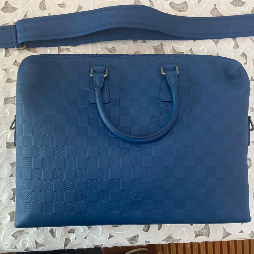 Louis Vuitton briefcase (blue checkered)